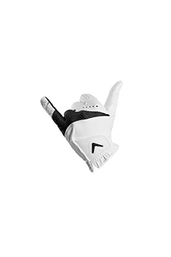 Callaway Golf Weather Spann Glove (Worn on Left Hand, Cadet X-Large, White) | All-Weather Grip for Indian Courses thumbnail 4