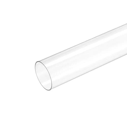 MECCANIXITY Plastic Pipe Rigid Polycarbonate Round Tube Clear 1.5" (37.6mm) ID 1.6" (40mm) OD 14" (350mm) High Impact for Lighting, Models, Water Plumbing thumbnail 1
