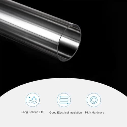 MECCANIXITY Plastic Pipe Rigid Polycarbonate Round Tube Clear 1.5" (37.6mm) ID 1.6" (40mm) OD 14" (350mm) High Impact for Lighting, Models, Water Plumbing thumbnail 3