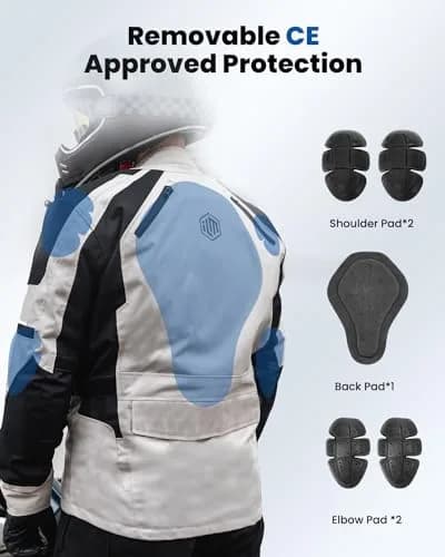 ILM Motorcycle Jacket Adventure Large | All-Season Impact Protection with Ventilation thumbnail 4