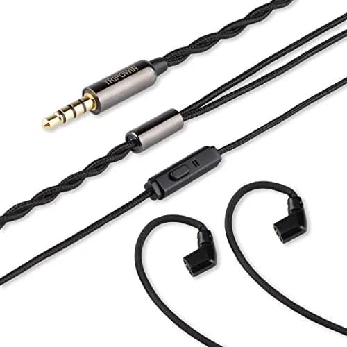 Linsoul Tripowin Zombur 4N OFC in Ear Monitor Cable with Mic, 3.5mm Plug, 1.25m (2-Pin Connector) thumbnail 2