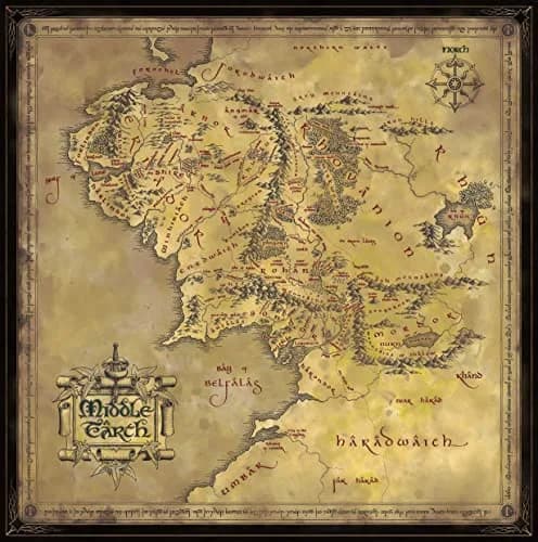The Noble Collection Lord of The Rings Map of Middle Earth Puzzle | 1000 Piece Jigsaw with Exquisite Detail (60 x 60 cm) thumbnail 4