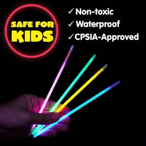 JOYIN 200 Pcs 8" Glow Sticks Bulk Party Pack | Assorted Colors Party Favor Value Pack thumbnail 5