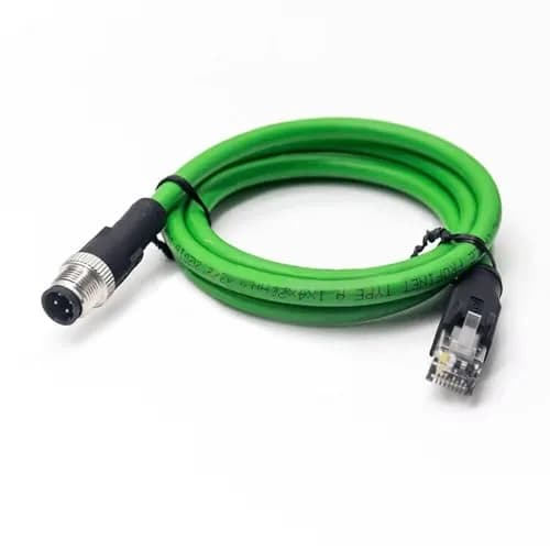 keisnoaja M12 to RJ45 Industrial Ethernet Cable 1m (3.28 ft) | IP67 Waterproof Connector for Automation thumbnail 1