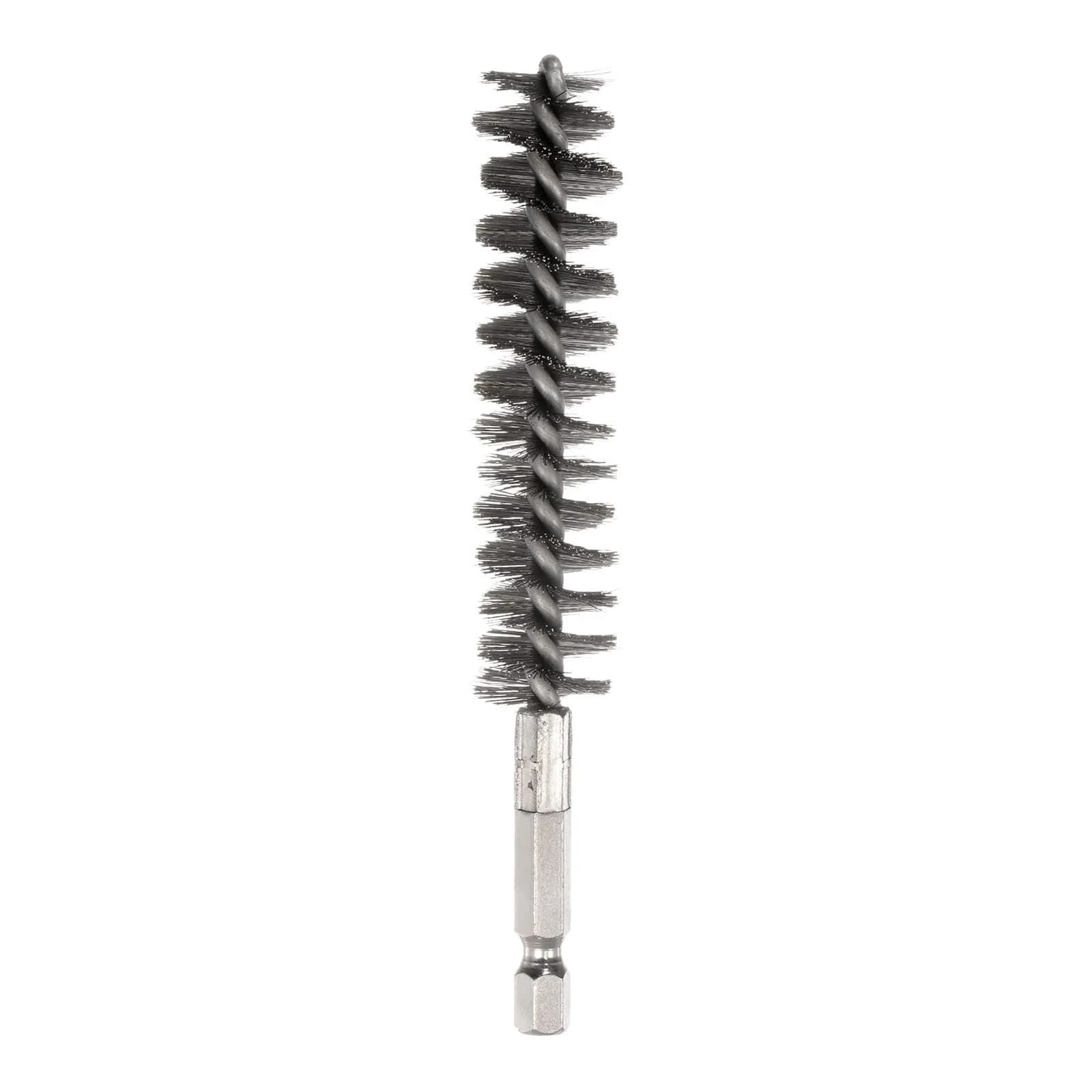HARFINGTON 5Pcs Stainless Steel Bore Brush Set 8mm (0.31") Dia | Twisted Wire Tube Cleaner with 1/4" Hex Shank — 17mm