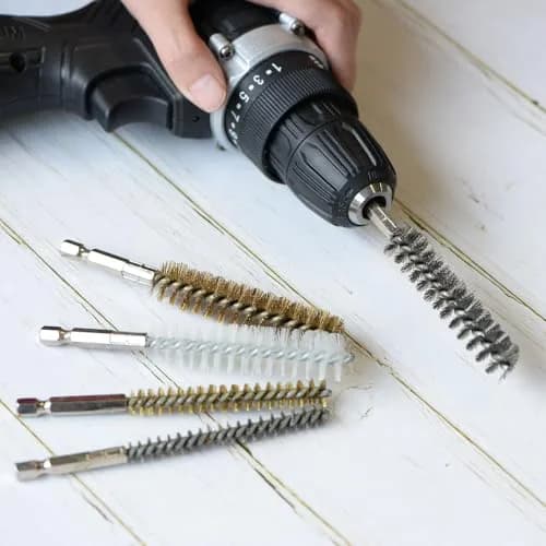 HARFINGTON Stainless Steel Bore Brush 17mm (0.67 Inch) Hex Shank | Rust & Dirt Removal Tool thumbnail 6
