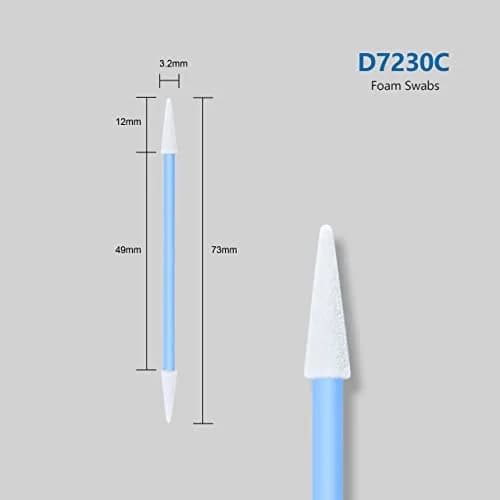 AAwipes Double-Tipped Foam Cleaning Swabs 100pcs Blue | Micro-precision, Dual Spiral Heads for PCB & Electronics thumbnail 2