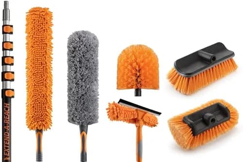 EXTEND-A-REACH 30 Foot Telescoping Duster Kit with 5-24 ft Extension Pole | High Ceiling & Cobweb Cleaning thumbnail 1