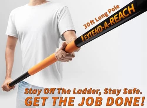 EXTEND-A-REACH 36 Foot Telescoping Duster Kit with 5-30 ft Extension Pole | High Ceiling & Cobweb Cleaning Tool thumbnail 2