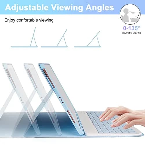 LAMA Magnetic Keyboard Case for iPad (A16) 11th Gen 2025 /10th Gen 2022 | Slim & Light with Pencil Holder, Sky Blue thumbnail 5