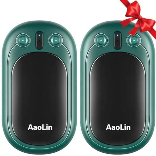 AaoLin Rechargeable Hand Warmers 2-Pack, 2-in-1 Electric Pocket Heaters, 4000mAh (7.4Wh) | 12 Hours Long Heating thumbnail 1