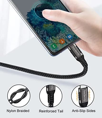Aoybevty USB A to USB C Cable 2-Pack 3.3ft | 10Gbps Data & 60W Fast Charging thumbnail 6