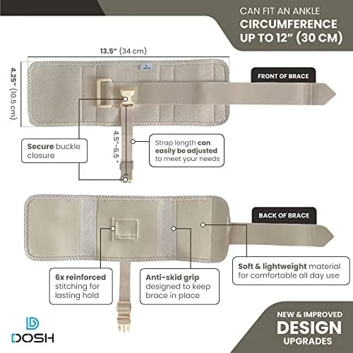 Dosh AFO Foot Drop Brace - Drop Foot Support for Walking | Unisex Beige thumbnail 6
