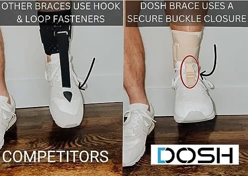 Dosh AFO Foot Drop Brace - Drop Foot Support for Walking | Unisex Beige thumbnail 4