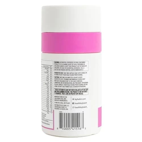 Health By Habit Womens Multi Supplement 60 Capsules | 23 Essential Vitamins & Minerals Support Wellness thumbnail 3
