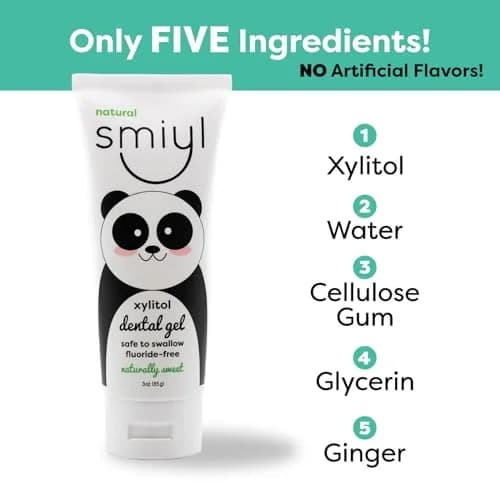 Smiyl Xylitol Dental Gel for Babies & Toddlers 3 oz | Fluoride-Free, All-Natural, Teething Friendly thumbnail 2