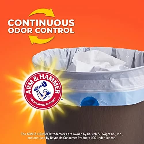 Hefty Small Trash Bags, 4 Gallon, 34 Count, Ocean Water Scent | Value Pack Waste Bag thumbnail 3
