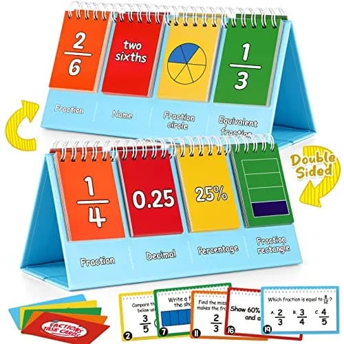 Torlam Fraction Manipulatives for Elementary School | Math Circles & Percentages, 1st-6th Grade | Kids Homeschool Supplies thumbnail 1