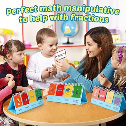 Torlam Fraction Manipulatives for Elementary School | Math Circles & Percentages, 1st-6th Grade | Kids Homeschool Supplies thumbnail 6