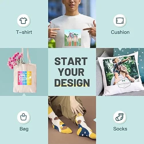 HTVRONT Sublimation Vinyl for Cotton Shirts 20 Pack 12x12" | Bright & Durable thumbnail 7