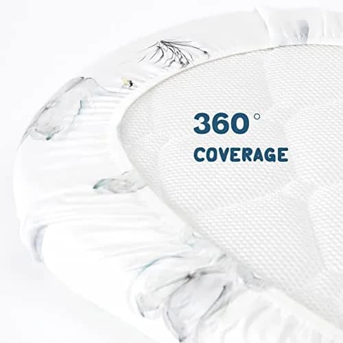 GRSSDER Stretchy Ultra Soft Bassinet Fitted Sheets 3 Pack, Universal Fit for Oval Rectangle Moses Basket Mattresses | 300 Thread Count Jersey Knit thumbnail 7