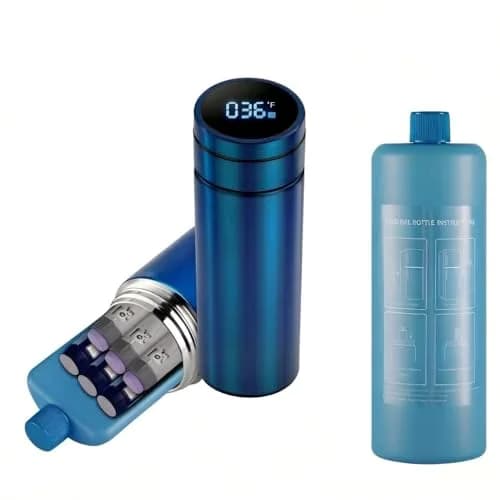 Bogush Insulin Cooler Travel Case Blue with Digital Display | Holds 6-8 Pens, 40-Hour Cooling thumbnail 1