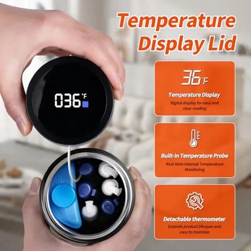Bogush Insulin Cooler Travel Case Blue with Digital Display | Holds 6-8 Pens, 40-Hour Cooling thumbnail 3