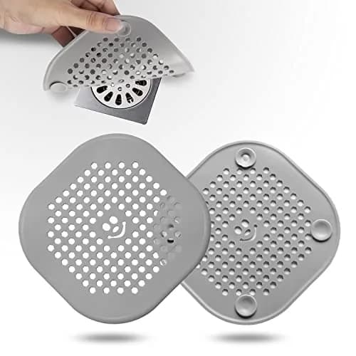 Couidl Drain Cover Hair Catcher Silicone 2 Pack | Deep Grey, Anti-Clogging, Easy Install thumbnail 8