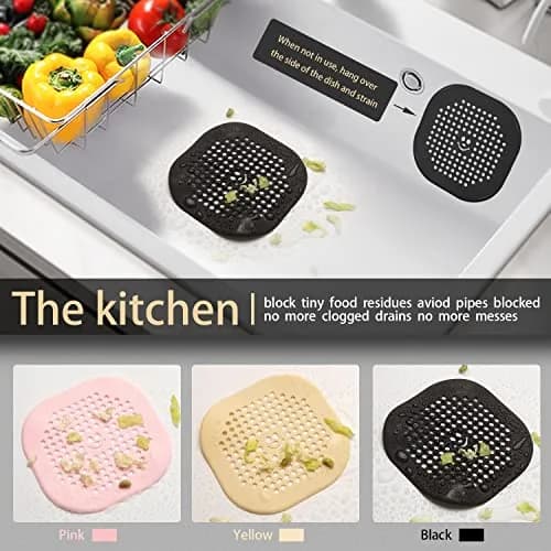 Couidl Drain Cover Hair Catcher Silicone 2 Pack | Deep Grey, Anti-Clogging, Easy Install thumbnail 3
