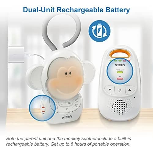 VTech DM1411 Audio Baby Monitor & Portable Soother with Night Light, 1000ft Range, 2-Way Talk, 2-Pack thumbnail 4