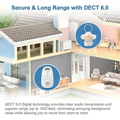 VTech DM1411 Audio Baby Monitor & Portable Soother with Night Light, 1000ft Range, 2-Way Talk, 2-Pack thumbnail 6