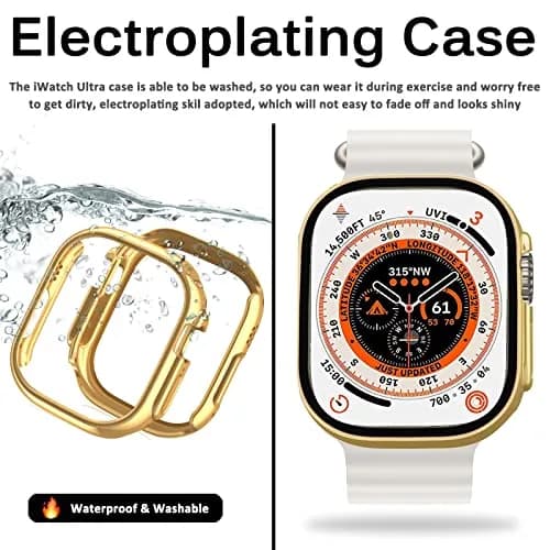 Miimall Apple Watch Ultra 49mm Case Gold | Ultra-Thin Electroplated Bumper thumbnail 5