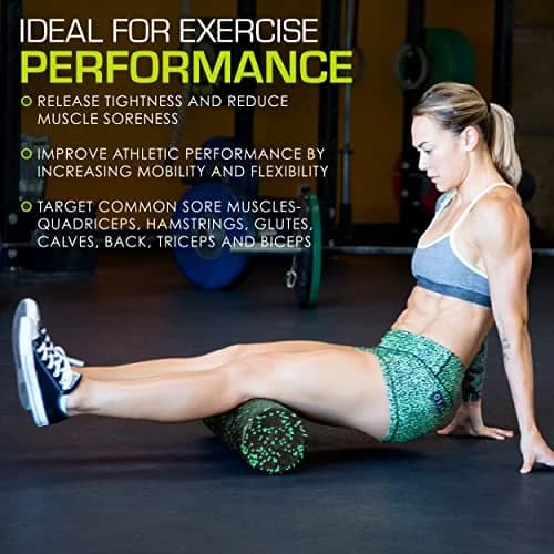 ProsourceFit High Density Foam Roller 12 x 6 inches | Firm Full Body Athletic Massage Tool for Muscle Recovery thumbnail 6