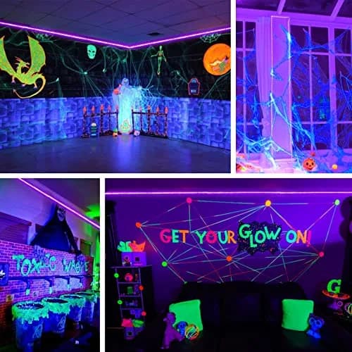 Onforu 20m (65.6ft) LED Black Light Strip Kit | 1200 LEDs for Glow Parties & Halloween thumbnail 7