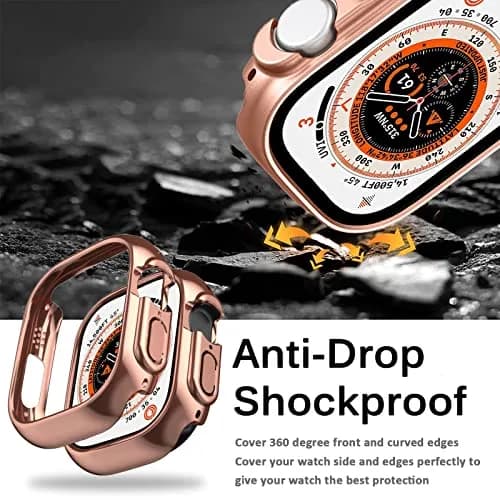 Miimall Apple Watch 49mm Ultra Case Rose Gold | Slim Electroplating Hard PC Cover thumbnail 4