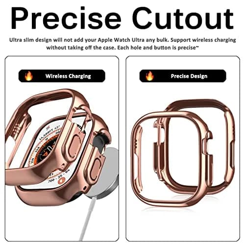 Miimall Apple Watch 49mm Ultra Case Rose Gold | Slim Electroplating Hard PC Cover thumbnail 6
