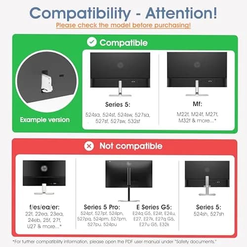 3IDEE VESA Mount Adapter for HP Monitors 75x75 | Easy Installation, 2-Pack thumbnail 2