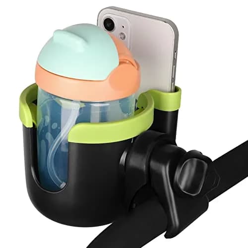 Accmor Stroller Cup Holder with Phone Holder | Universal Fit for Baby Strollers & Wheelchairs thumbnail 2