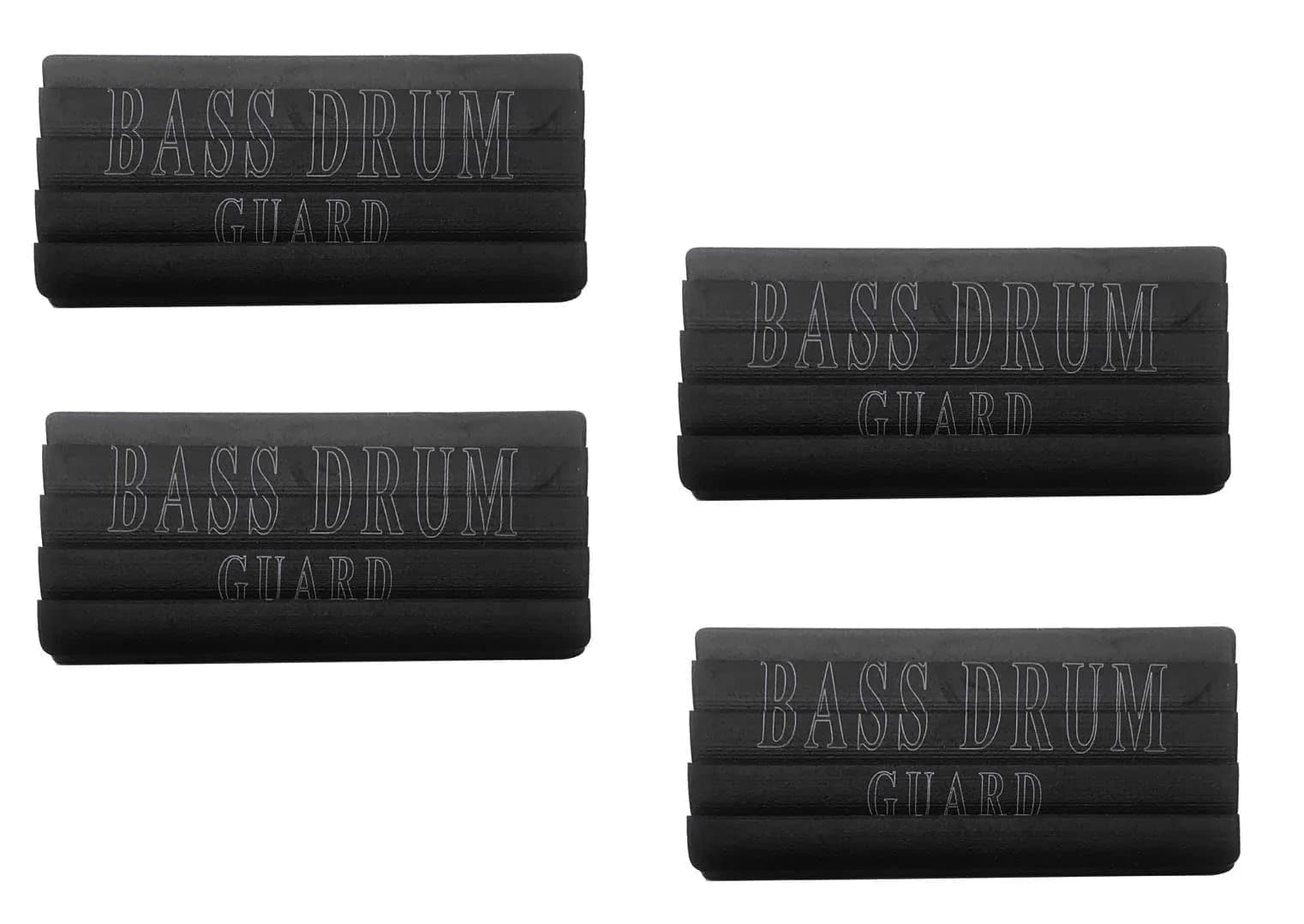 TUOREN 4 Pack Rubber Hoop Guard for Bass Drums | Protects Metal Hoops, Easy Install, Black - main product image