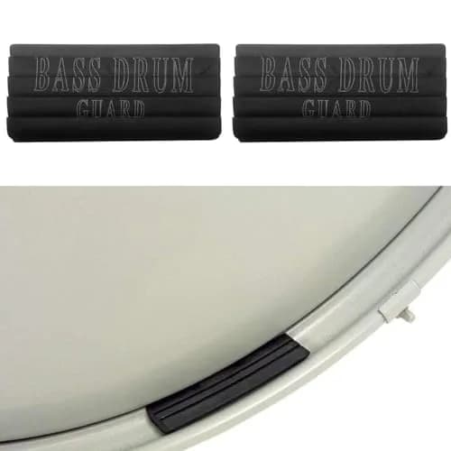 TUOREN 4 Pack Rubber Hoop Guard for Bass Drums | Protects Metal Hoops, Easy Install, Black thumbnail 4