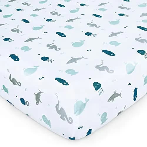 SPRINGSPIRIT Crib Sheets for Boys or Girls 2-Pack, Fitted Crib Sheet 52'' x 28'' (132cm x 71cm) | Soft Breathable Polyester thumbnail 3