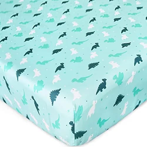 SPRINGSPIRIT Crib Sheets for Boys or Girls 2-Pack, Fitted Crib Sheet 52'' x 28'' (132cm x 71cm) | Soft Breathable Polyester thumbnail 4