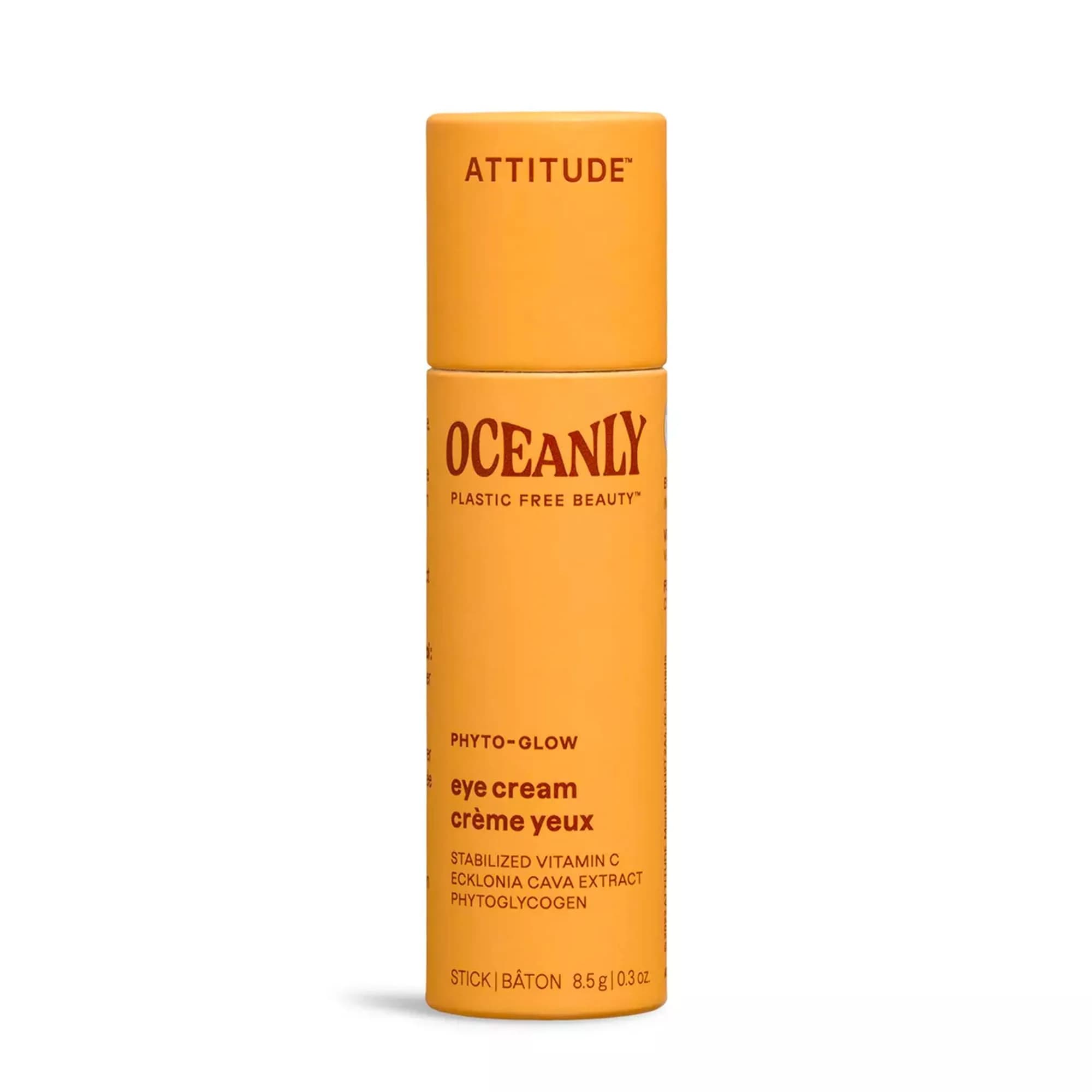 ATTITUDE Oceanly Eye Cream Stick PHYTO GLOW 8.5g (0.3 Oz) | EWG Verified Plant-Based Brightening - main product image
