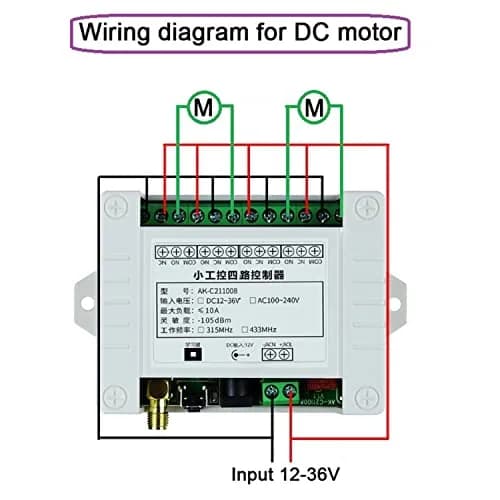 Kaleinavi Wireless Remote Control 4-Channel 12V-36V | Industrial RF Switch with 6 Modes thumbnail 8