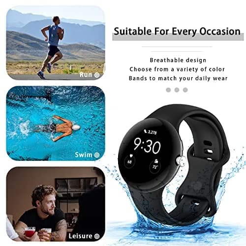 Eiavike Silicone Band Compatible with Google Pixel Watch 41mm | Breathable, Soft, Durable Replacement Strap thumbnail 5