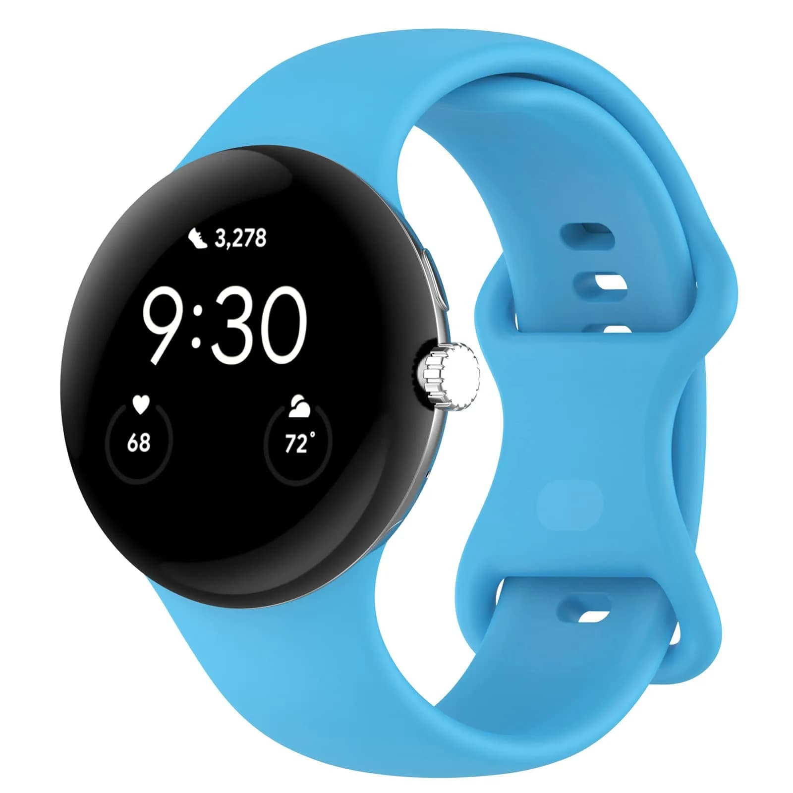 Eiavike Watch Band Compatible with Google Pixel Watch 41mm | Silicone Replacement Strap for Daily Use