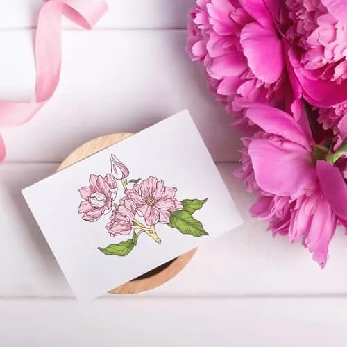 ORIGACH Realistic Magnolia Stamps & Dies & Layering Coloring Stencil Set | Scrapbooking & Card Making (70-120 chars) thumbnail 8