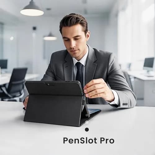 Omnpak Black Case for 13-inch Surface Pro 11/10/9 | Protective Cover with Stand & Stylus Holder thumbnail 3