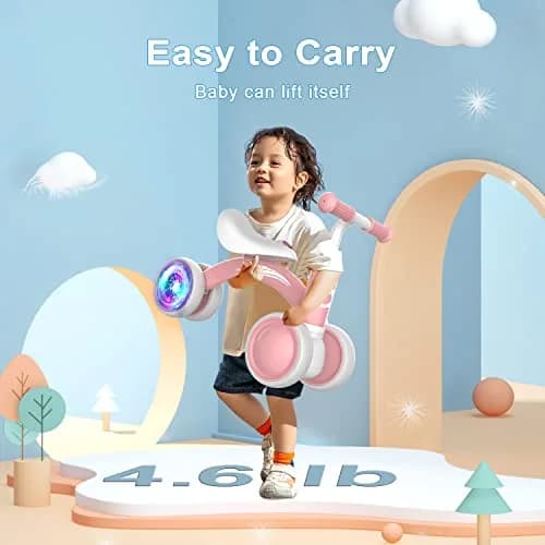 Gamfeiny Colorful Lighting Baby Balance Bike | 10-36 Months Toddler Ride-On Toy thumbnail 6