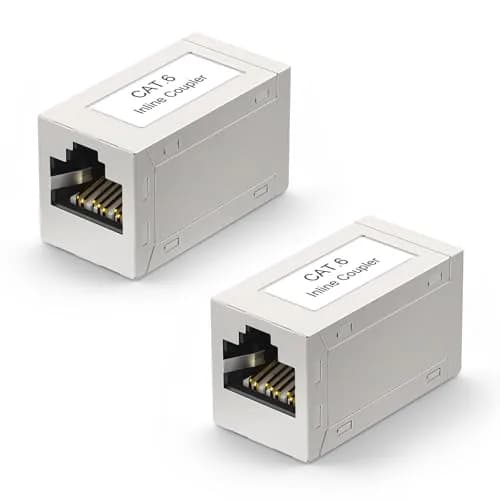VCELINK RJ45 Shielded Coupler, CAT6 Ethernet Extender, 2-Pack | 1Gbps High-Speed Transmission thumbnail 1